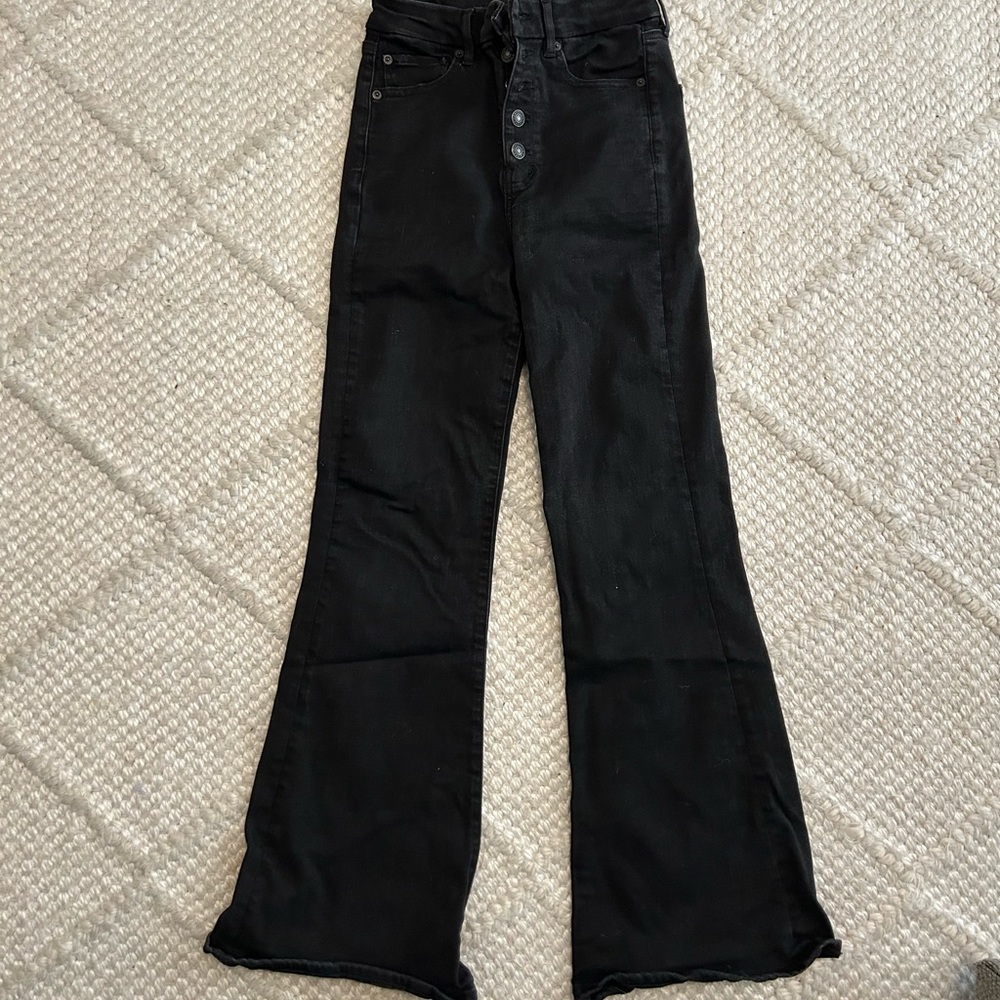 American Eagle Outfitters Black Flare Jeans